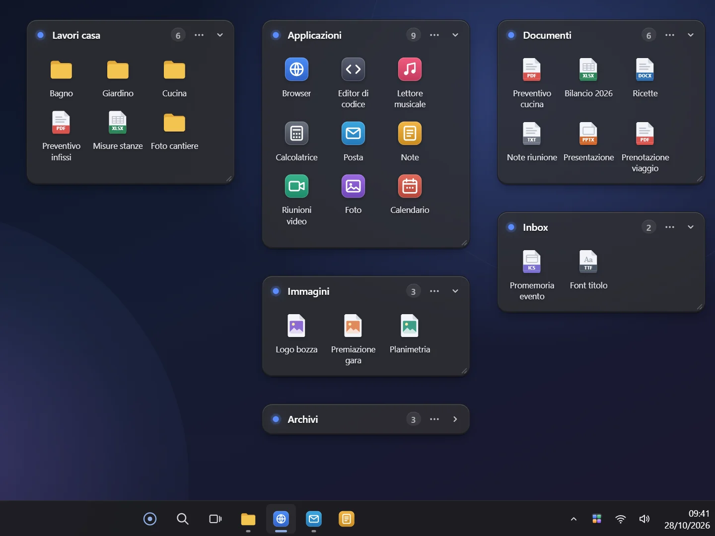 Screenshot principale di MasDesk